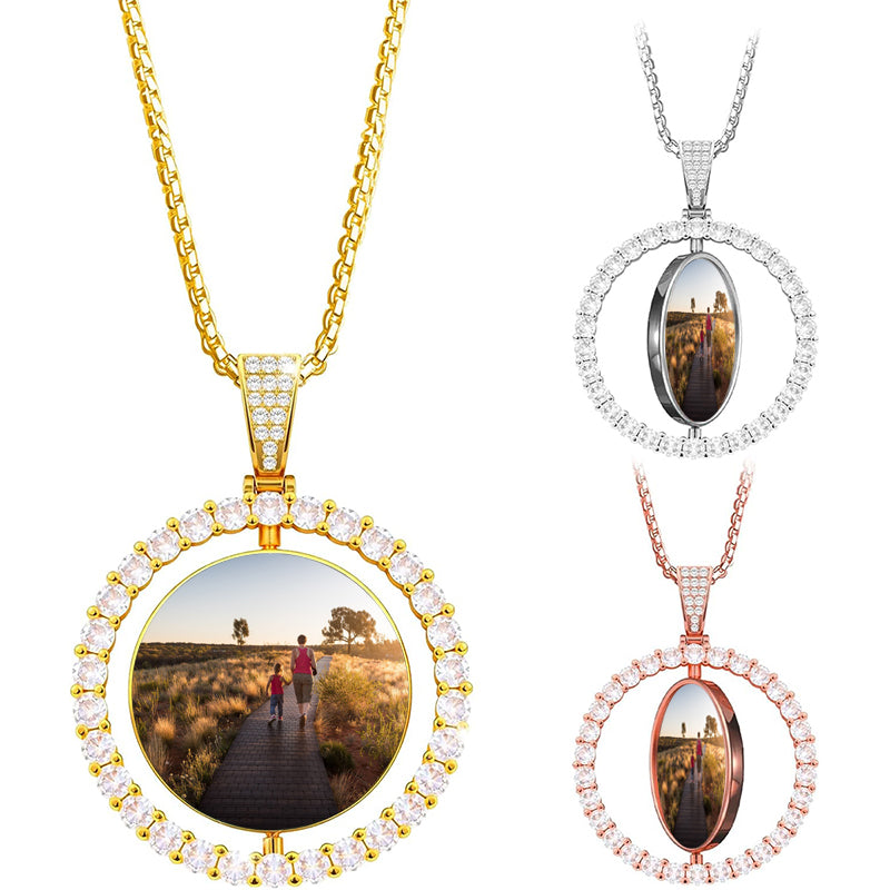 Plated Initial Necklace for Women - Chunky Bubble Letter Pendant with Rhinestones, Personalized Name Jewelry Gift for Her, Dainty & Stylish Alphabet Necklace, Non-Tarnish Valentine's Day/Birthday Gift£¨Box Included£©