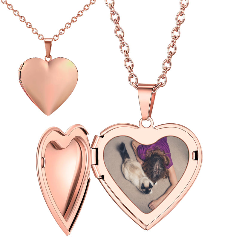 Tiny Oval Locket with Photos - Locket Necklaces - Anniversary Gift for Her - Locket - Plated