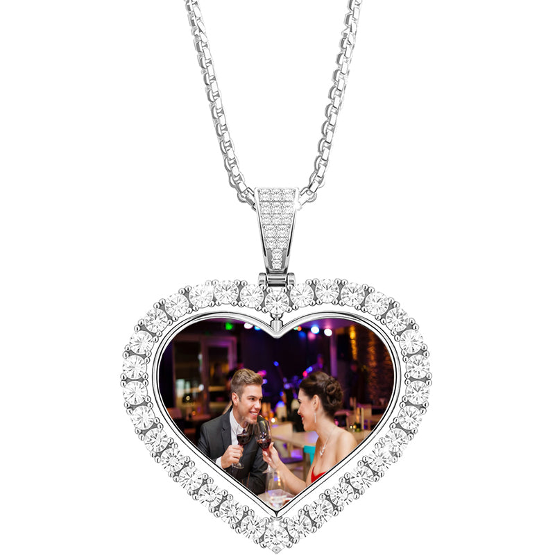 Custom Photo Envelope Necklace, Personalized Color Image Necklace, Laser Engrave Text Family Friend Jewelry