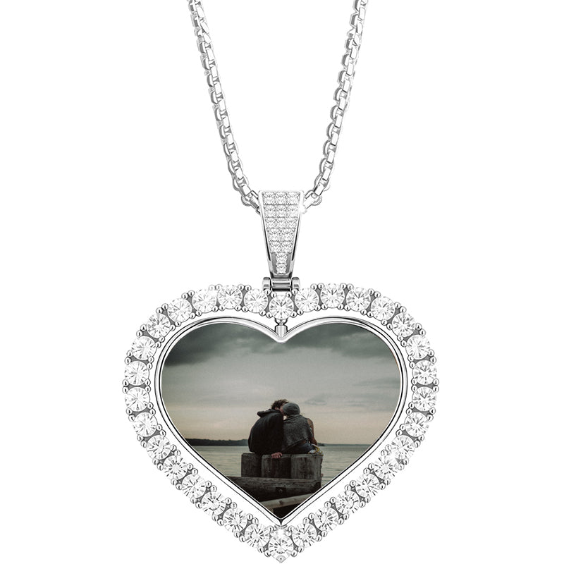 Custom Silver Photo Engraved Pendant Necklace ¨C Handcrafted | Personalized Birthday, Valentine's, Friendship, Memorial Gift