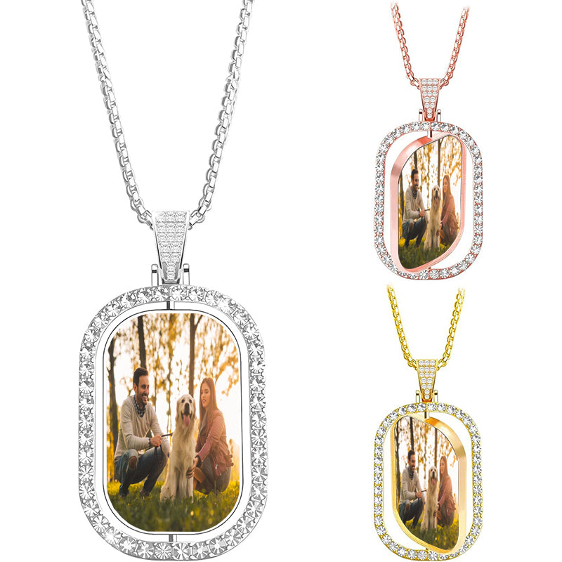 Custom Name Necklace Personalized Pendant White Plated for Women