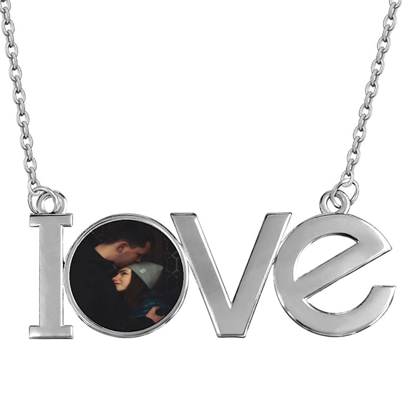 Personalized Photo Human Eyes Necklace,Engraved Name Stainless steel Pendant Necklace,Memorial Gifts,