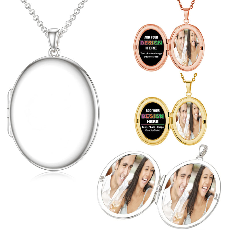 Personalized Picture Necklace Projection Necklace with Photo Inside - Custom Photo Pendant Necklace - plating-Mothers Day Gifts for Mom Wife Valentines Love Memorial Gifts for Anniversary