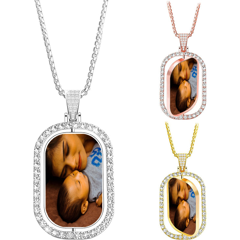 Memorial Photo Locket in Silver & ? Keepsake Jewelry ? Mother of Pearl Locket Necklace for Her ? Memorial Gift ? Hidden Photo Necklace