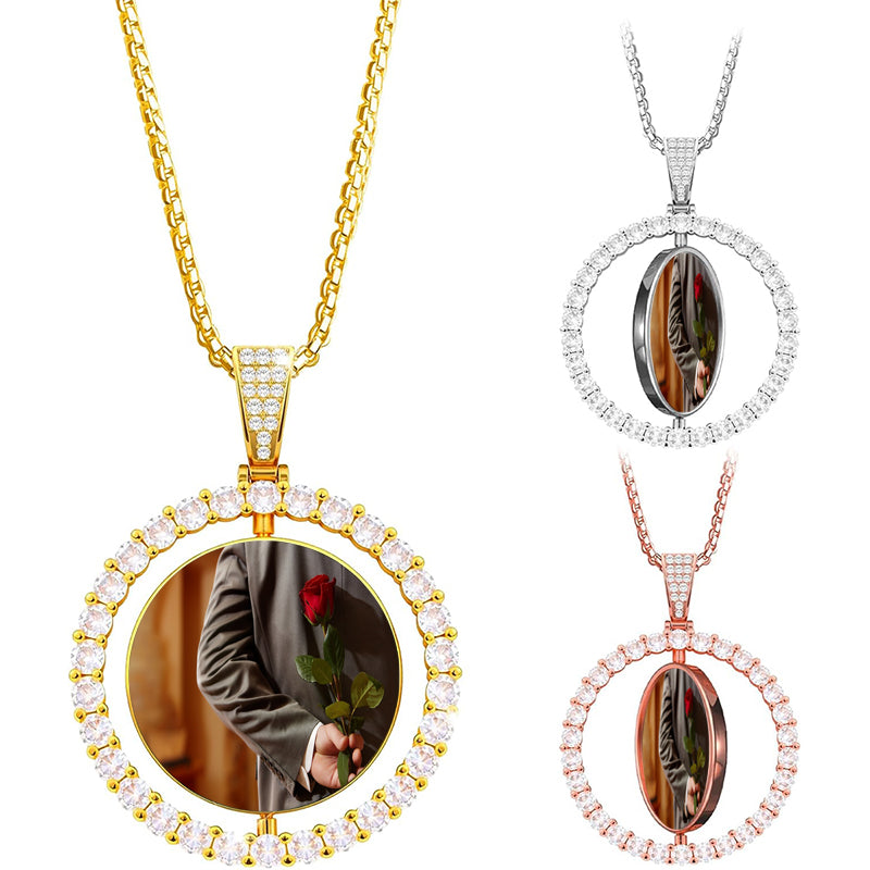 Hip Hop Punk Music Necklace, Guitar Pick/Guitar/Microphone/Headphone Pendant with Chain for Men & Women, Stainless Steel R&B Music Jewelry, Silver//Black, Customizable