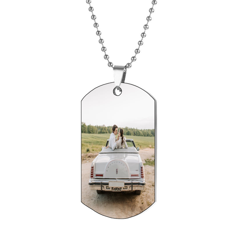 Personalized Photo Engraved Necklace: Custom Picture Jewelry
