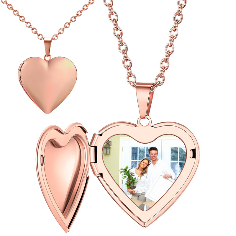 Personalized Photo Locket Necklace, Custom Photo Locket, Engraved Locket Memorial Necklace, Christmas Gifts for Her, for Mom