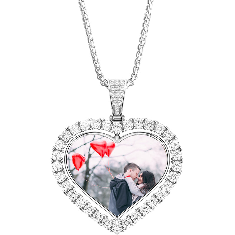 Personalized Photo Projection Necklace for Women- Custom Picture Round Pendant- Birthday, Anniversary, Memorial Gift for Girlfriend, Wife, Mother, Daughter