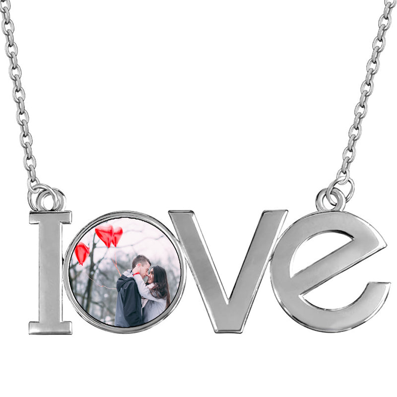 Personalized Initial Necklace: Sterling Silver Heart Charm, Custom Letter Jewelry