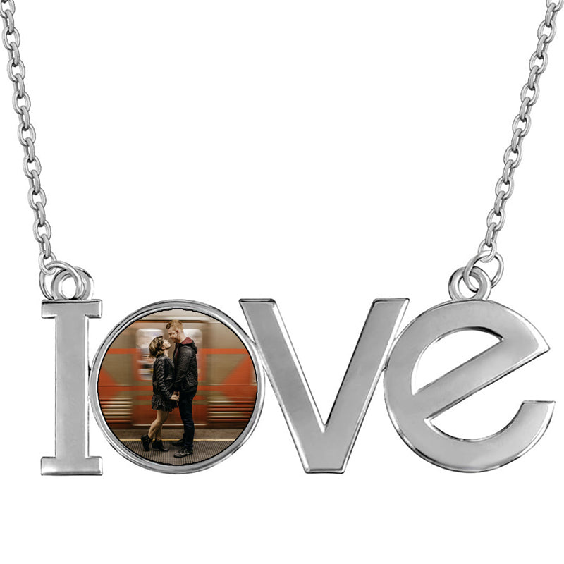 Plated Locket Necklace - Round Locket Necklaces with Photo - Personalized Jewelry - necklace - Locket with photo - Gifts