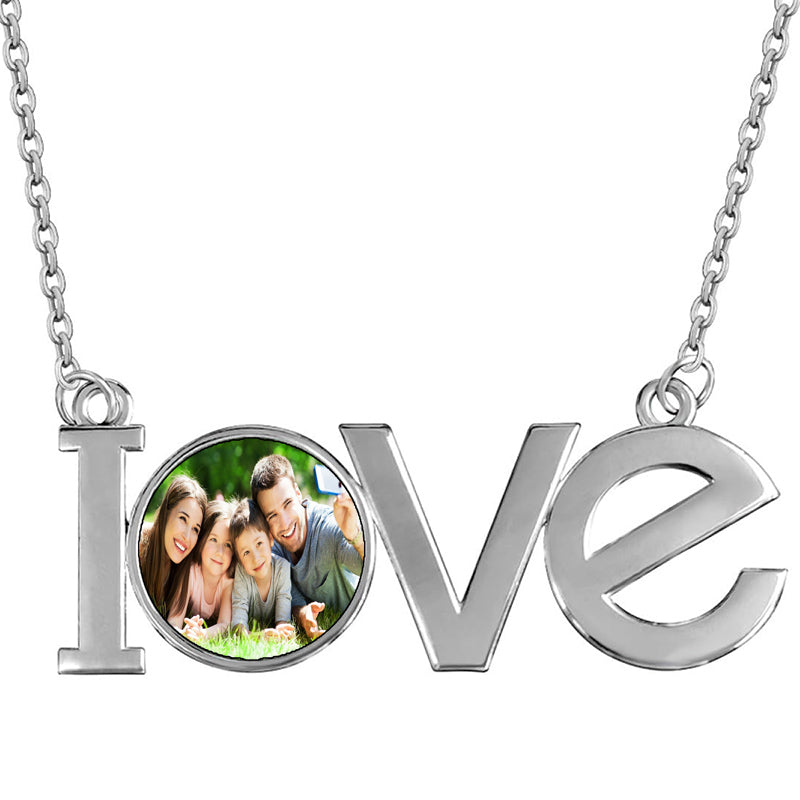 Custom Photo Engraved Necklace Personalized for Women Men, Free Engraving Dogtag Pendant Necklace with Image Name Text, Customized Handmade Name Jewelry Ideal Gifts for Her Him