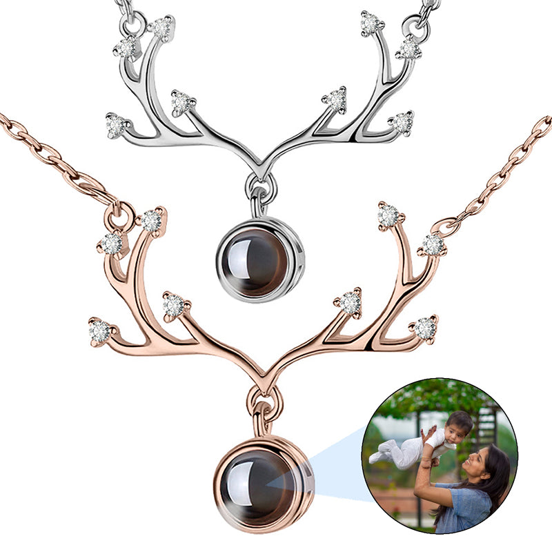 100 Language Projection Necklace Cross Lords Prayer Custom Photo Necklace Crystal Jewlery Initial necklace Mother's Day Gift For Mom