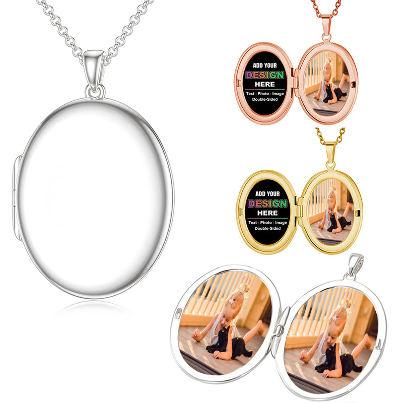 Personalized Diamond Key Photo Pendant: Custom Heart Locket