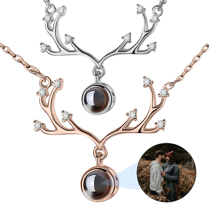 Pet Photo Projection Necklace,Paw Name Projection Necklace with Heart,Custom Pet Photo Necklace,Dog Photo Necklace,Pet Memorial Gift for Her