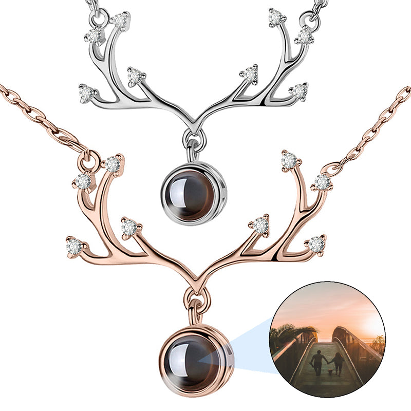 Personalized Projection Photo Necklace | / Silver Bar necklace | Name Bar Necklace | Photo necklace Customize Monogram & Image Necklace