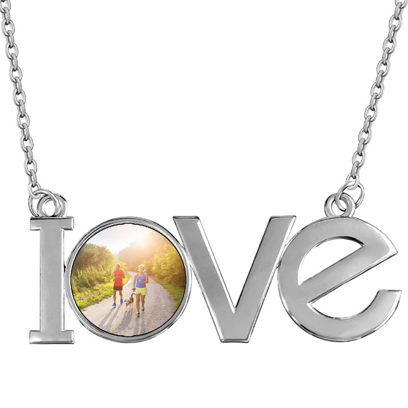Personalized Photo Projection Necklace Custom Bubble Projection Photo Necklace Picture Memorial Pendant Jewelry Anniversary Gift for Her Him