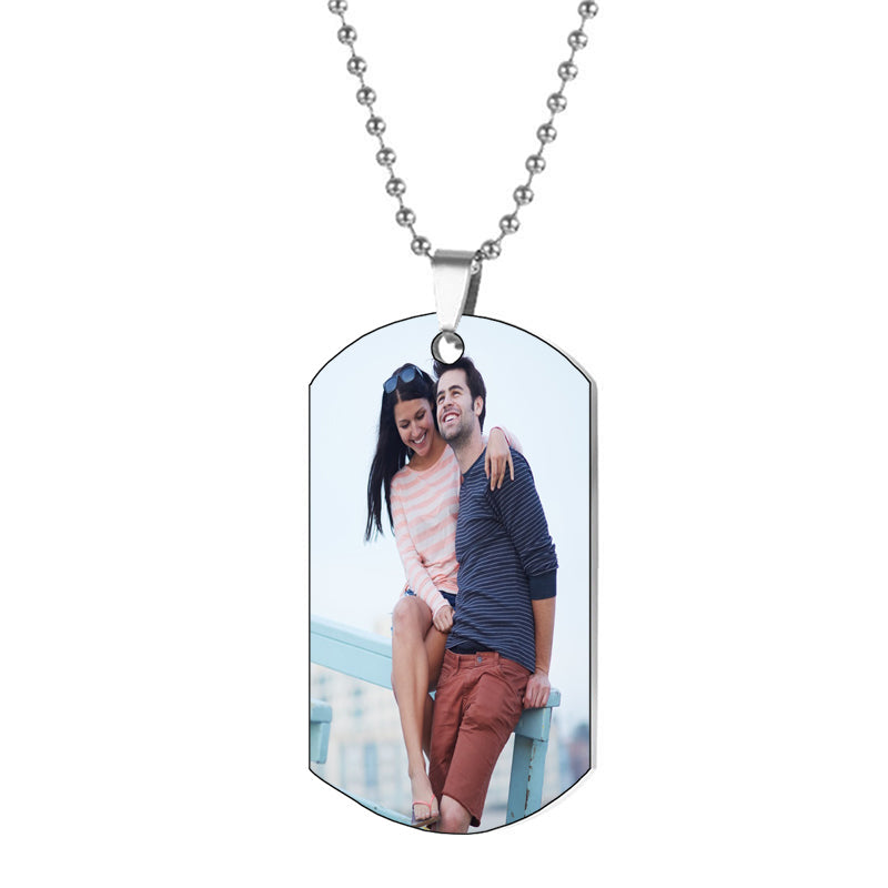 Personalized Memorial Jewelry, Custom Photo Charm, Laser Engraved Picture, Sympathy Keepsake Gift, Remembrance Gift | Photo Crystal Necklace