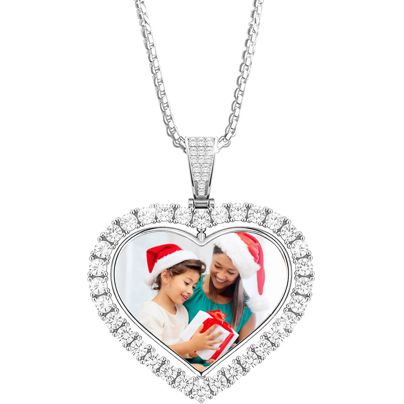 Minimalist Projection Necklace, Custom Picture Necklace with Box Chain, Memorial Pet Necklace, Personalised BFF Gift for Her, Birthday Gift