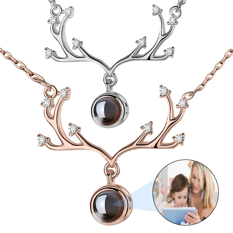 Custom Photo Projection Necklace: 925 Silver Bubble Pendant