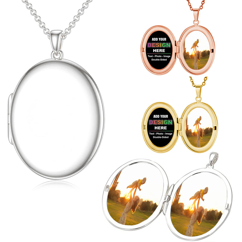 PERIMADE Star Photo Locket Necklace ? Waterproof Picture Locket Charm ? Sterling Silver Keepsake Jewelry ? Trendy Best Friend Gift