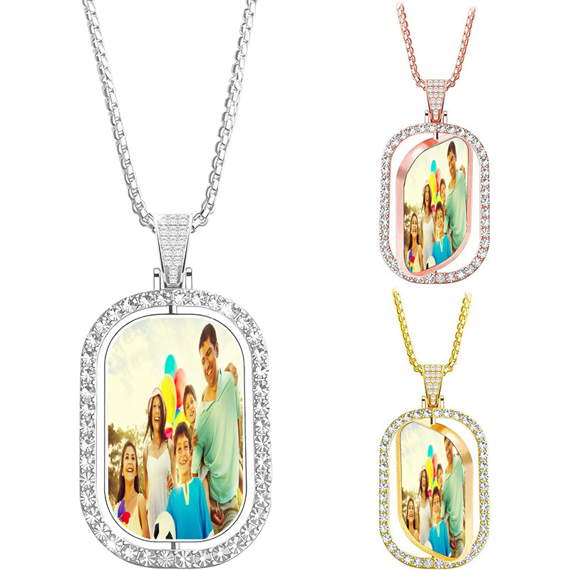 Personalized Sun Engraved Oval Necklace, Custom Photo Necklace, Vintage Locket Necklace, Memorial Jewelry, Christmas Gift, Gift for Her