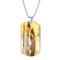 Customize Double Sided Sterling Silver With CZ UV Photo Pendant, memorial photo necklace
