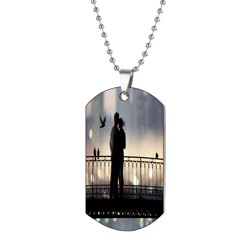 Personalized Memorial Jewelry, Custom Photo Charm, Laser Engraved Picture, Sympathy Keepsake Gift, Remembrance Gift | Photo Crystal Necklace