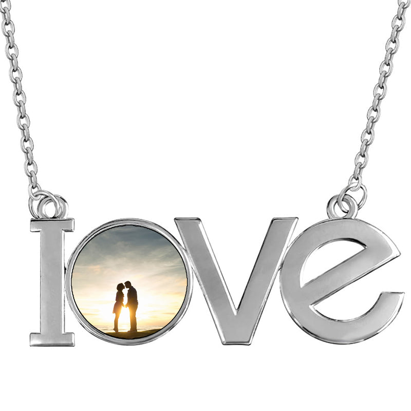 Custom Photo Necklace, Handmade Jewelry, Dog Memorial, Sympathy Gift, Laser Engraved, Dog & Cat Portrait, Pet Loss | Photo Crystal Necklace