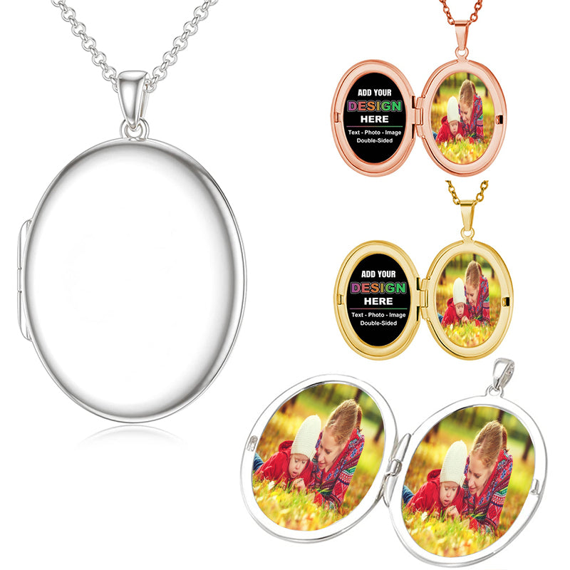 Custom Photo Heart Necklace: Double Sided Personalized Keepsake